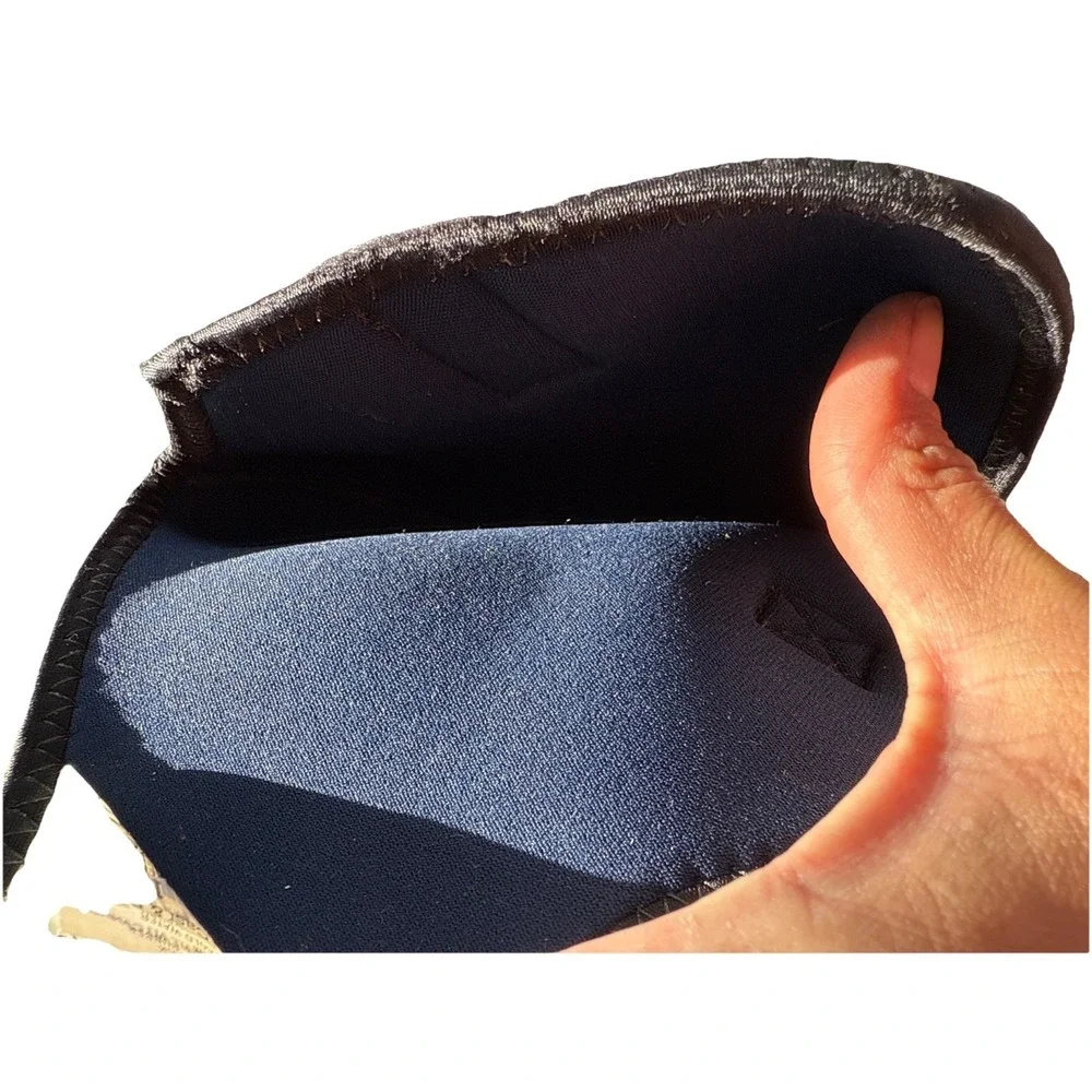 Vintage Bare Fly Reel Case Hook And Loop Black Neoprene Reel Pouch‎